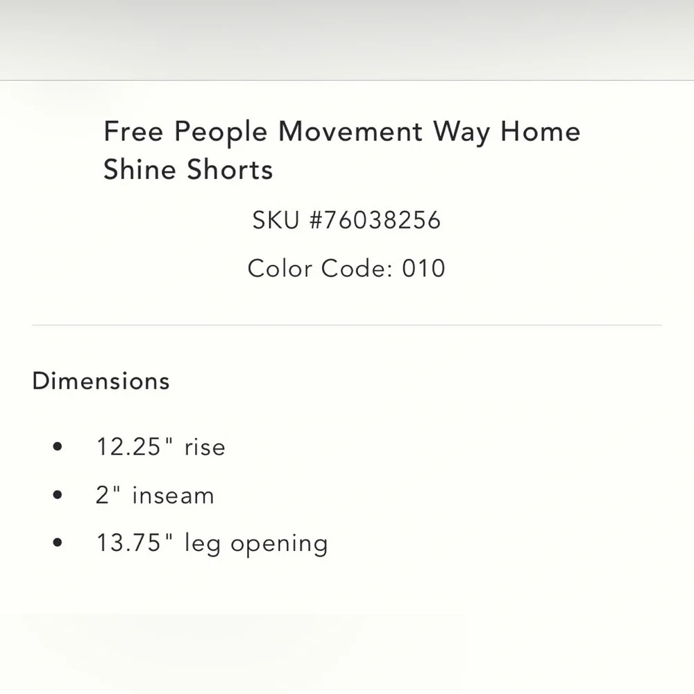 RARE Free People Movement Way Home Shine White Shorts Size Small 🪷 Like New - Picture 6 of 10